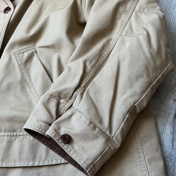LL Bean Chore Barn Coat 3x Cotton With Thinsulate Lining Corduroy Collar Cuffs - Picture 3 of 13
